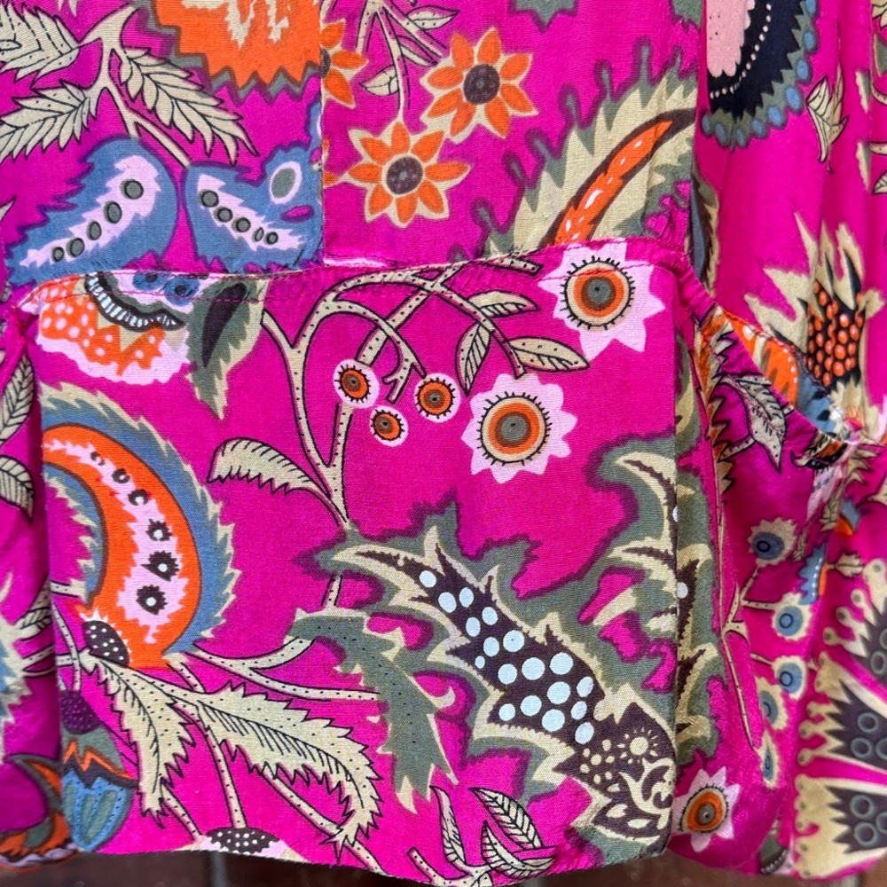 Masai Pink Abstract Floral Tunic Top Size XL - Picture 4 of 14